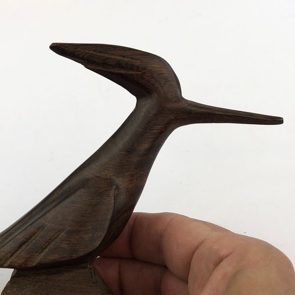 Vintage Hand Carved Wooden Road Runner Figurine Sculpture - RARE Contemporary - Picture 12 of 14